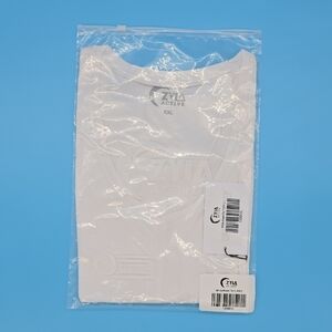 Zyia Active White Front Tee – Women’s XXL Relaxed Fit NWT